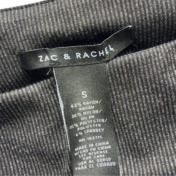 Zac & Rachel Charcoal Ribbed Pants - Picture 3 of 5